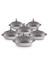 6 Adet Motif Işlemeli Oval Metal Lokumluk (357-6) 1