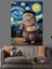 Ressam Kedi Dekoratif Kanvas - Mdf Ahşap Tablo 4