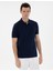 Erkek Lacivert Regular Fit %100 Pamuk Polo Yaka Basic Tişört 50306449-VR033 1