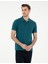 Erkek Zümrüt Slim Fit %100 Pamuk Polo Yaka Basic Tişört 50306448-VR055 1