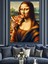 Pizza Mona Lisa Dekoratif Kanvas - Mdf Ahşap Tablo 3