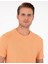 Erkek Turuncu Slim Fit Basic Tişört 50280967-VR186 2