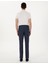 Erkek Lacivert Slim Fit Beli Lastikli Kanvas Pantolon 50308092-VR033 4