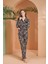 27064 Kadın Düğmeli Pijama Takımı 3