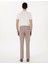 Erkek Koyu Bej Slim Fit Beli Lastikli Kanvas Pantolon 50308092-VR088 4