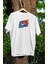 Raınbow Beyaz Bisiklet Yaka Yüksek Kalite Baskılı T-Shirt 3