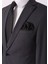 Erkek Slim Fit Mono Yaka Füme Yelekli Takım Elbise 1