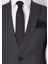 Erkek Slim Fit Mono Yaka Füme Yelekli Takım Elbise 4