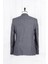 Erkek Slim Fit Sivri Yaka Açık Gri Yelekli Takım Elbise 5