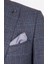 Erkek Slim Fit Sivri Yaka Füme Ekose Yelekli Kombin Takım Elbise 3