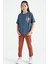 T13KG-75127_01 Kız Garson Oversize T-Shirt O Yaka Suprem 1