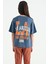 T13KG-75127_01 Kız Garson Oversize T-Shirt O Yaka Suprem 4