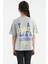 T13KG-75127_01 Kız Garson Oversize T-Shirt O Yaka Suprem 5