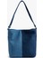 Saplı Fermuarlı Renk Bloklu Denim Tote Çanta 1