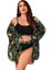 Uzun Dijital Baskılı Bluz Bölünmüş Bikini (Yurt Dışından) 1