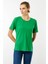 Kadın Sıfır Yaka Basic Penye T-Shirt A.yeşil 1
