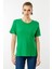 Kadın Sıfır Yaka Basic Penye T-Shirt A.yeşil 2