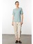 Kadın Sıfır Yaka Basic Penye T-Shirt Mint 2