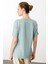 Kadın Sıfır Yaka Basic Penye T-Shirt Mint 5