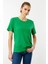 Kadın Sıfır Yaka Basic Penye T-Shirt A.yeşil 4