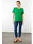 Kadın Sıfır Yaka Basic Penye T-Shirt A.yeşil 5