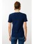 Kadın Açma Yaka Boncuk Işlemeli T-Shirt Lacivert 3