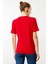 Kadın Sıfır Yaka Basic Penye T-Shirt Kırmızı 4