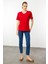 Kadın Sıfır Yaka Basic Penye T-Shirt Kırmızı 5