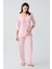 Truvakar Kollu Dantelli Düğmeli Esnek Viskoz Pijama Takım 1