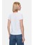 Savannah Beyaz Bisiklet Yaka Baskılı Standard Fit Kadın Tshirt 4