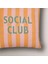 Social Club Baskılı Çizgili Kırlent Kılıfı 2