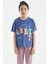 T13KG-75112_01 Kız Garson Oversize T-Shirt O Yaka Suprem 3
