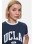 Savannah Beyaz Bisiklet Yaka Baskılı Standard Fit Kadın Tshirt 2