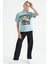 T13KG-75116_01 Kız Garson Oversize T-Shirt O Yaka Suprem 1