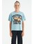 T13KG-75116_01 Kız Garson Oversize T-Shirt O Yaka Suprem 4