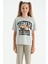 T13KG-75116_01 Kız Garson Oversize T-Shirt O Yaka Suprem 3