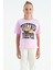 T13KG-75116_01 Kız Garson Oversize T-Shirt O Yaka Suprem 3