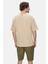 Webster Sütlü Kahve Bisiklet Yaka Baskılı Oversize Erkek Tshirt 4