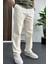 Erkek Rahat Kalıp Keten Pantolon Krem EDW266 3