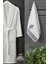 Bornoz - Nakışlı Havlu Seti Cora Erkek Krem L/XL+45X85CM 2