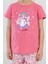 Kız Çocuk Pamuklu Bisiklet Yaka Unicorn Baskılı Kısa Kollu Şortlu Pijama Takımı 9242 Pembe 3