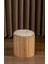 Kokina Sandıklı, Naturel Ahşap Wellsoft Sütlü Kahve-Krem Kumaş Puf&bench 1