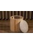 Kokina Sandıklı, Naturel Ahşap Wellsoft Sütlü Kahve-Krem Kumaş Puf&bench 3
