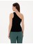 Kadın Siyah Slim Fit Triko Tişört 50301158-VR046 5