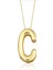 14 Ayar Altın Sade Balon C Harf Zincir Kolye , Anneye Eşe Sevgiliye Hediye 3
