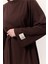 Oversıze Uzun Rahat Elbise Acı Kahve 3