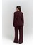 Halvyn Dar Kesim Blazer Bordo Takım 5