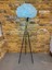 Tripod Modern Gerçek Kuş Tüyü Metal Gold Beyaz Lambader 5