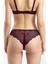 686 Kadın Arkası Dantelli Taşlı Slip Külot-Bordo 1