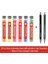 Turuncu-Kırmızı-6pcs-1kalem Stili Metal Otomatik Mekanik Kömür Kalem Kalın Renkli Kalem Yedek Kurşun Çekirdek Neon Kurşun 6 Renk Çizim Silinebilir (Yurt Dışından) 4